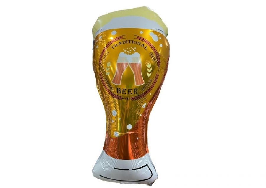 GLOBO MYLAR SILUETA VASO CERVEZA 75CM  - CHG