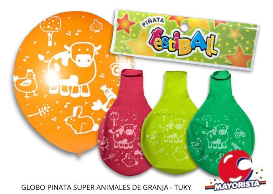 GLOBO PINATA SUPER ANIMALES DE GRANJA - TUKY