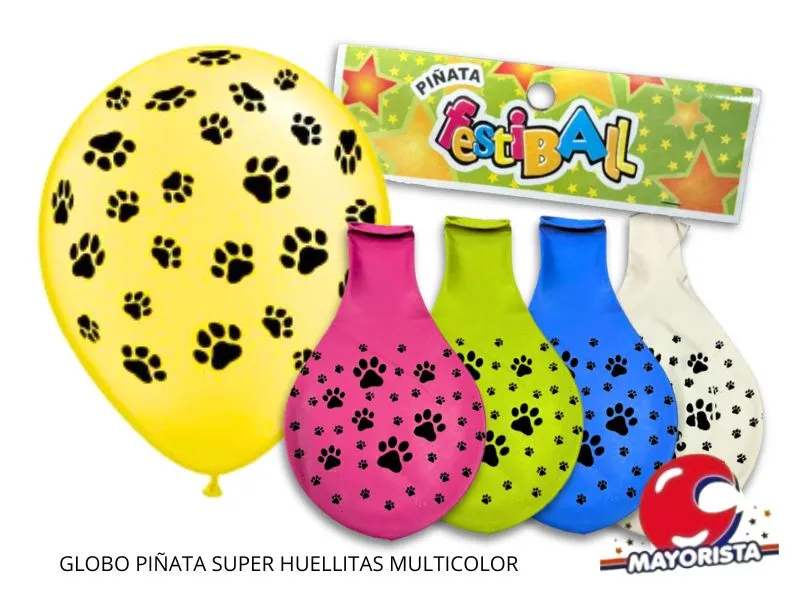 [6154] GLOBO PINATA SUPER HUELLITAS - TUKY