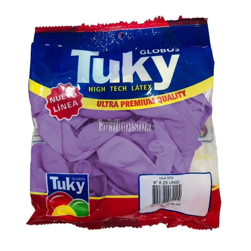 GLOBOS 9 X 25 STANDARD LILA - TUKY