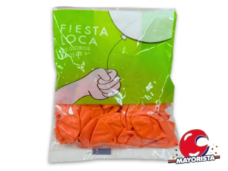 [7791014121883] GLOBOS 9 X 50 STANDARD SALMON - FIESTA LOCA