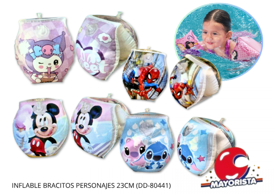INFLABLE BRACITOS PERSONAJES 23CM (DD-80441) - SOL