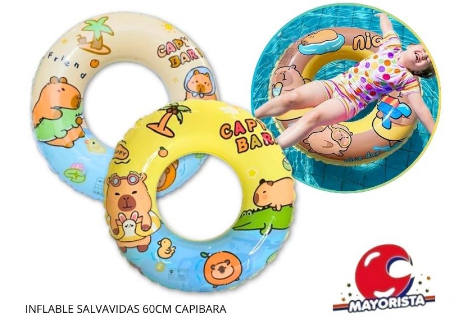INFLABLE SALVAVIDAS 60CM CAPIBARA (DD-80460/INFA016) - SOL