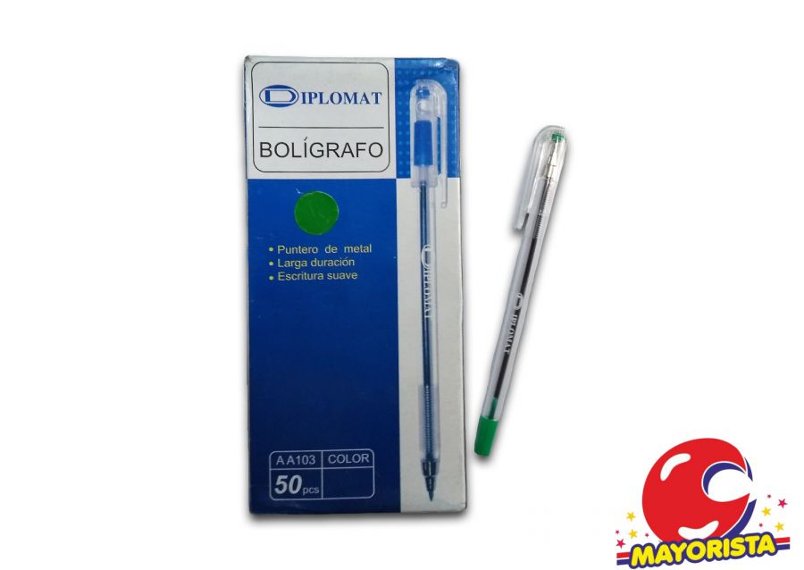 LAPICERA DIPLOMAT VERDE X 1 (X10)
