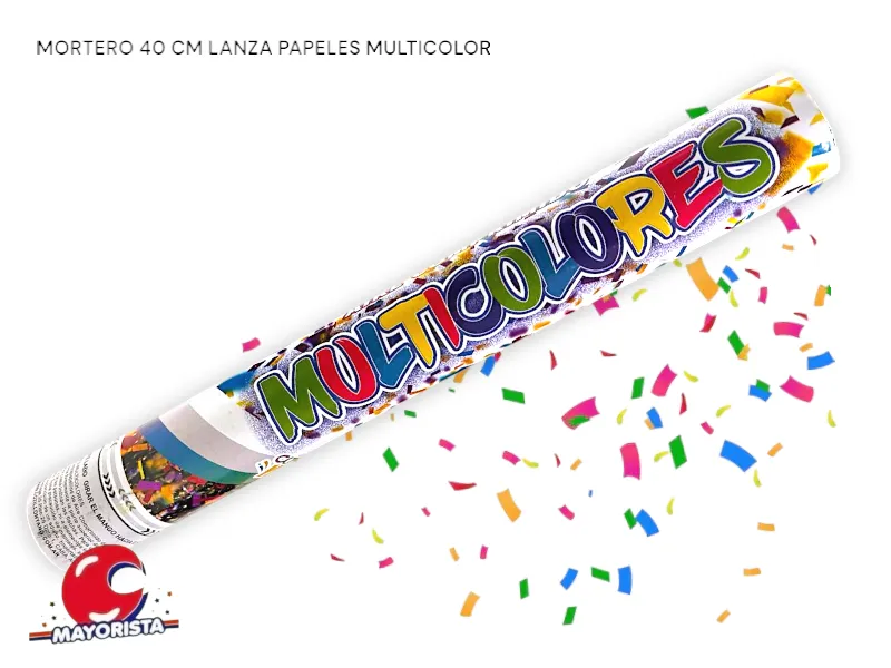 [8034108000039] MORTERO 40 CM LANZA PAPELES MULTICOLOR (LP0003) YJ IMPORT