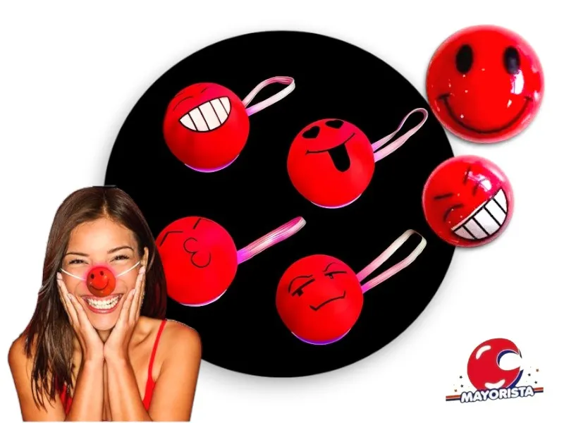 NARIZ C/LUZ EMOJI ROJA (YJ0358) YJ IMPORT