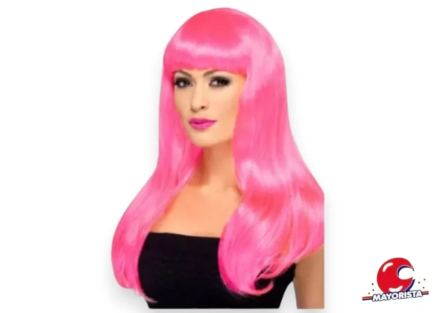 [8085] PELUCA LACIA LARGA ROSA (ILC-Y306/YJ0695) YJ IMPORT