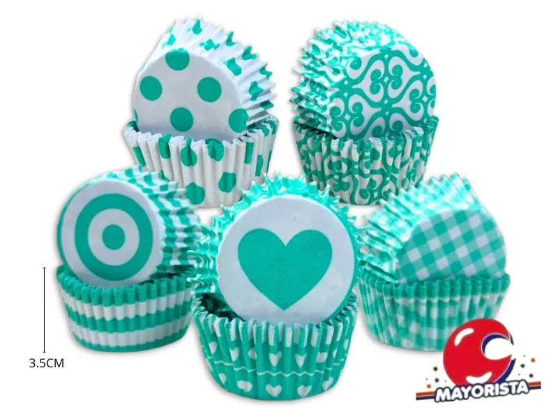 [9556] PIROTINES N 10 X 25 SURTIDO VERDE AGUA (CONVIDA)