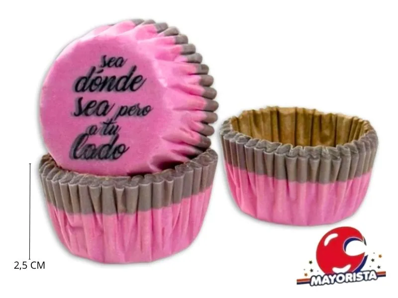 [7089] PIROTINES N 8 X 25 ROSA BORDE MARRON C/FRASE (CONVIDA)