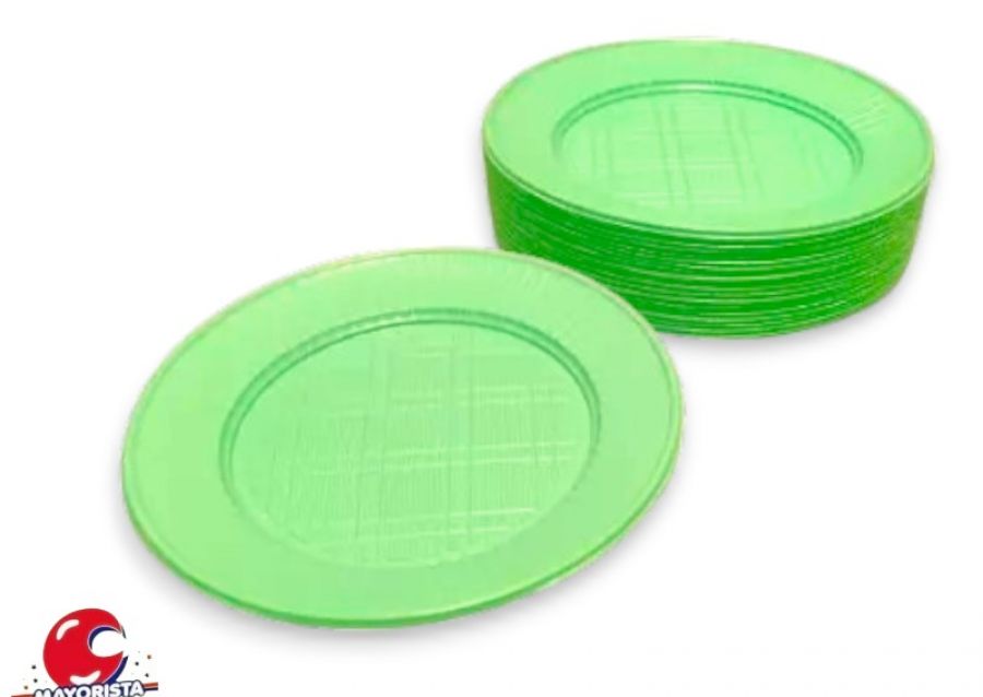 PLATOS CHICOS X 50 VERDE MANZANA - PSA