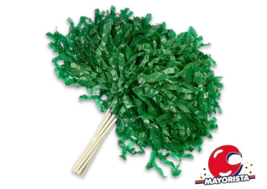 PORRAS ONDULADAS VERDE OSCURO X10 (404) - COTILLON NACIONAL