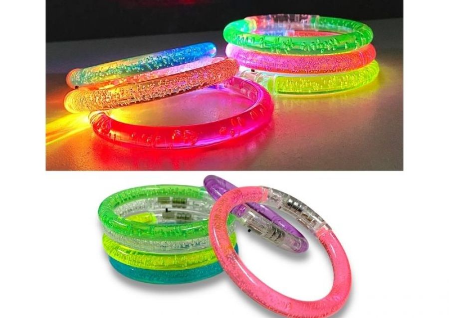 PULSERA ACRILICA CON LUZ (YJ0354/ZLE-COT-36-02) YJ IMPORT