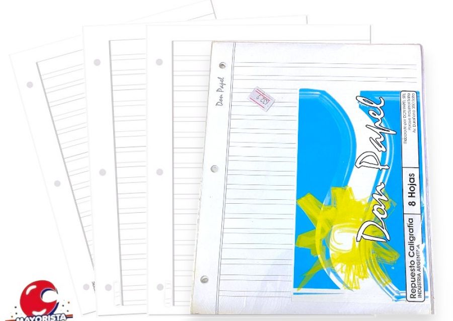REPUESTO N3 X8 CALIGRAFIA DON PAPEL