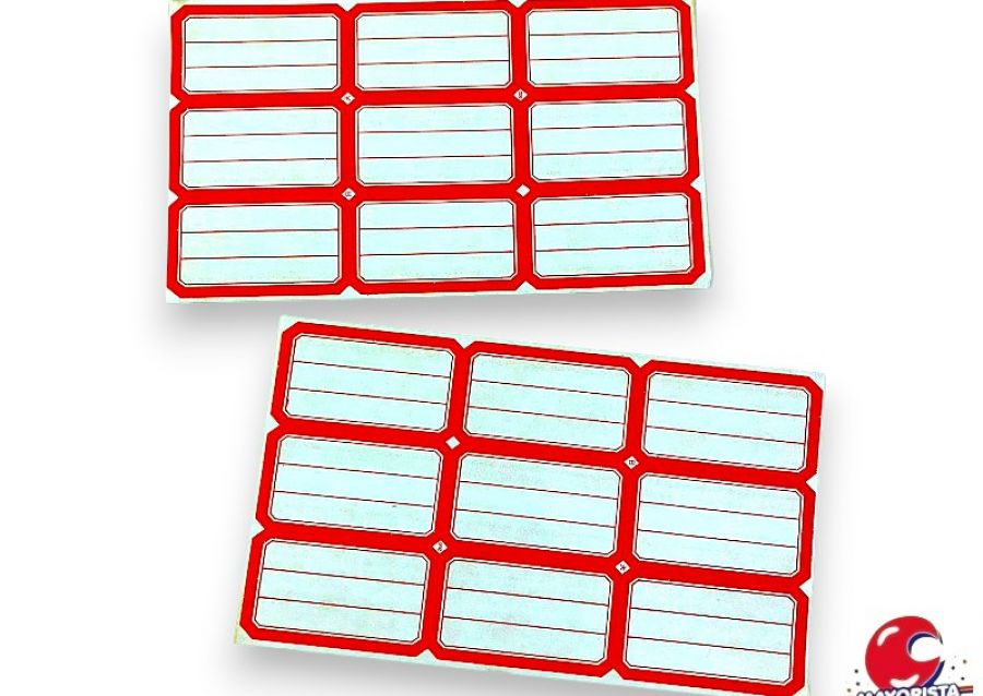 ROTULOS X 9 (PLANCHA)