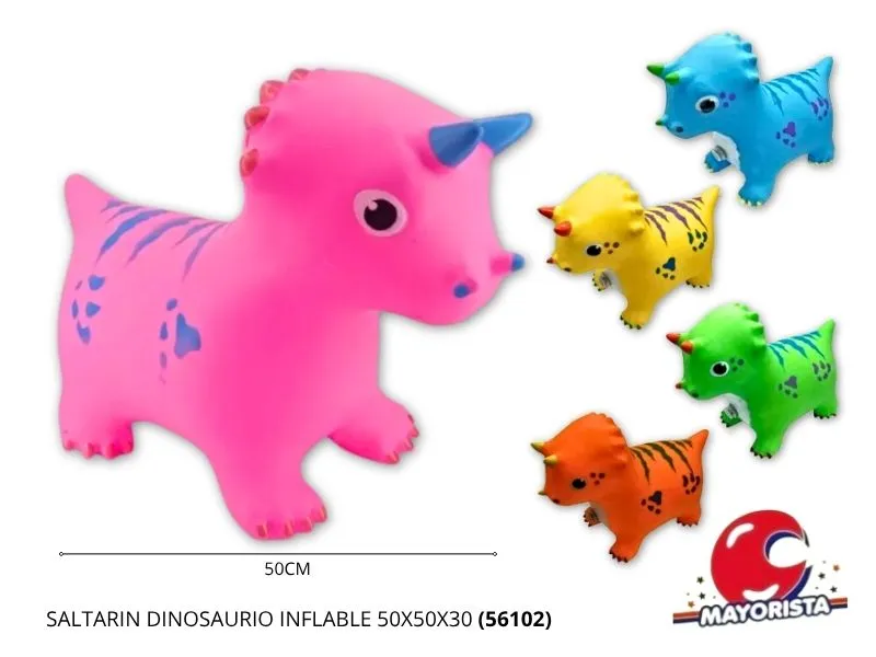 SALTARIN DINOSAURIO INFLABLE 50X50X30 (56102) KADA