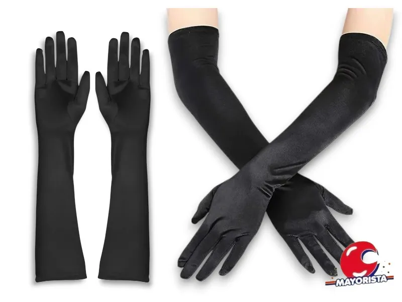 [9659] GUANTES LARGOS NEGROS (YJ0495) YJ IMPORT