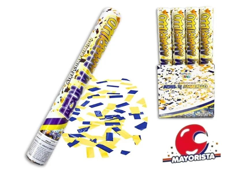 MORTERO 40 CM LANZA PAPELES AZUL Y AMARILLO (LP0004) YJ IMPORT
