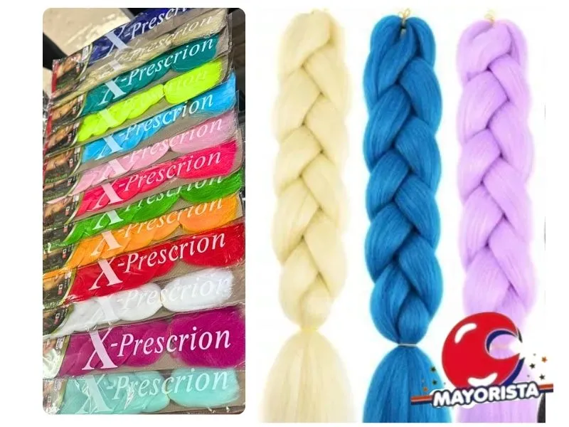 TRENZAS DE PELO 10X55 VARIOS COLORES (X-PRESCRION) YJ IMPORT