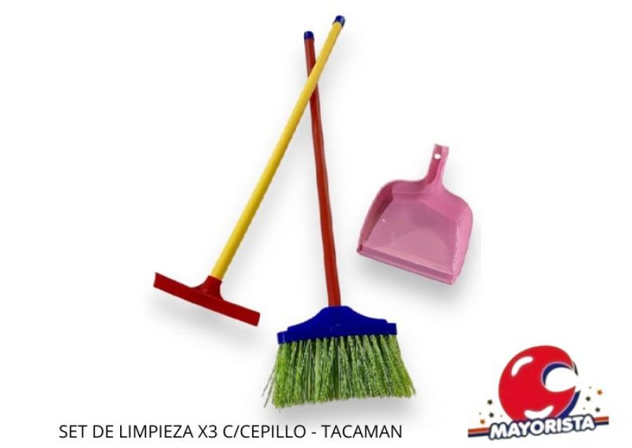 SET DE LIMPIEZA X3 C/CEPILLO - TACAMAN