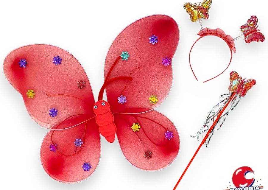 SET DE MARIPOSA CON LUZ ROJA (YJ0729) YJ IMPORT