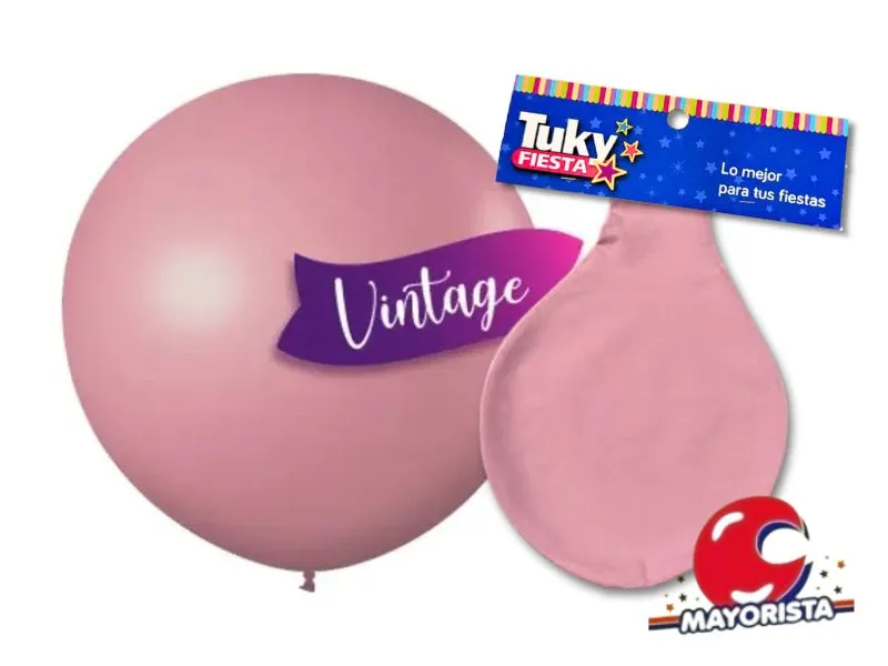 GLOBO PINATA MEGA X1 VINTAGE MALVA - TUKY