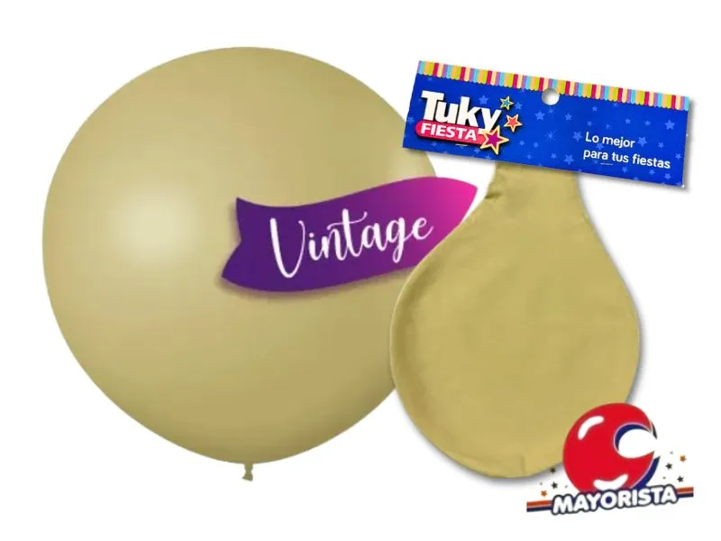 GLOBO PINATA MEGA X1 VINTAGE MOSTAZA - TUKY