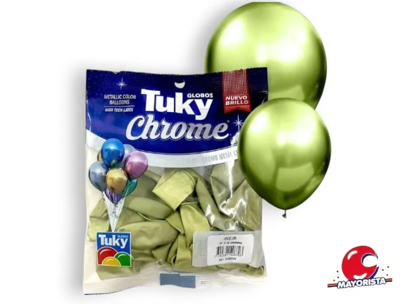 GLOBOS CHROME 10 X 12 VERDE LIMA - TUKY