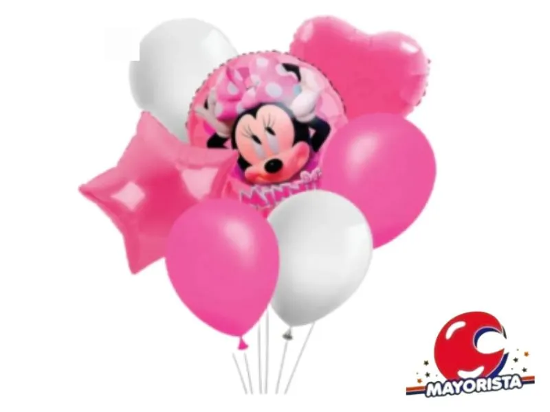 SET DE GLOBOS 7 PCS MINNIE - ARDITEX