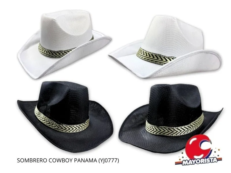 SOMBRERO COWBOY PANAMA RAYAS (YJ0777) YJ IMPORT