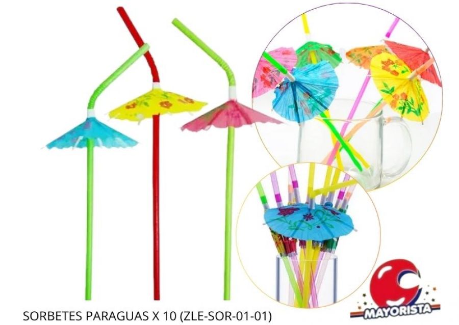 SORBETES PARAGUAS X 10 (ZLE-SOR-01-01) ERIK
