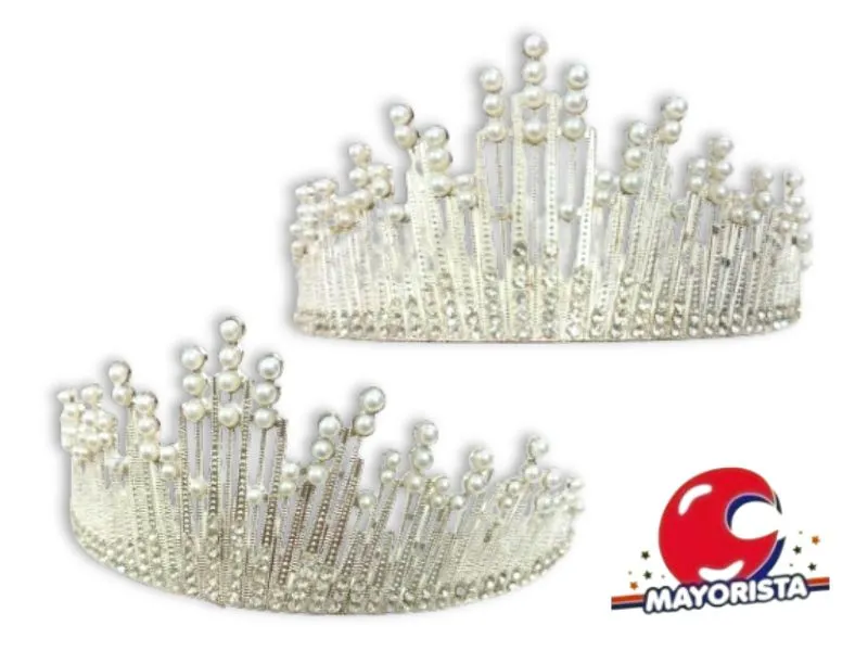 TIARA METAL 27X7 CON ENCASTRE PERLAS (CC6103-10397) CHG