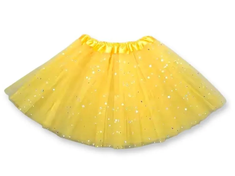 TUTU TUL AMARILLO C/BRILLO (YJ0365) YJ IMPORT