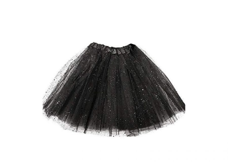TUTU TUL NEGRO C/BRILLO (YJ0365) YJ IMPORT
