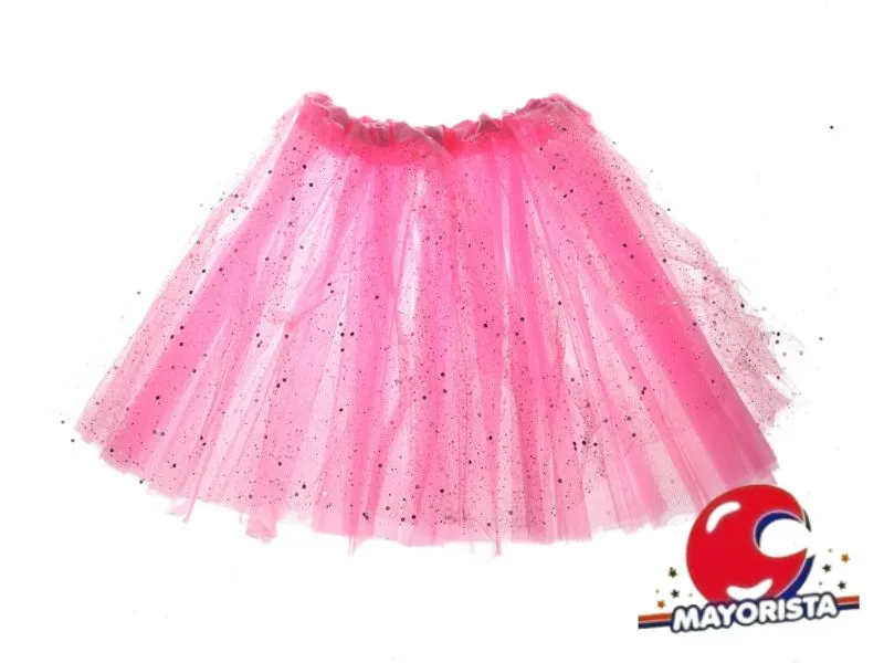 [2965] TUTU TUL ROSA C/BRILLO (YJ0365) YJ IMPORT