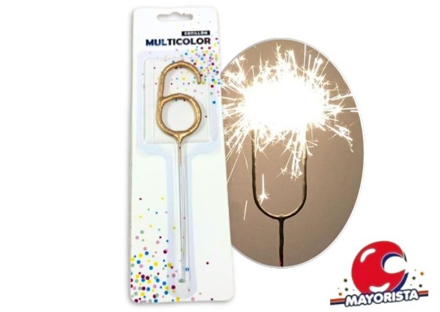 VELA SPARKLE N 6 DORADA (13676DR) CADENACI
