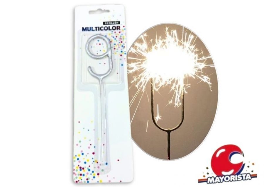 VELA SPARKLE N 9 PLATA (13679PL) CADENACI