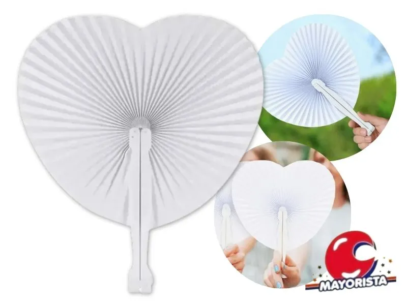 ABANICO CORAZON BLANCO (ZLE-BAB-06-01) ERIK