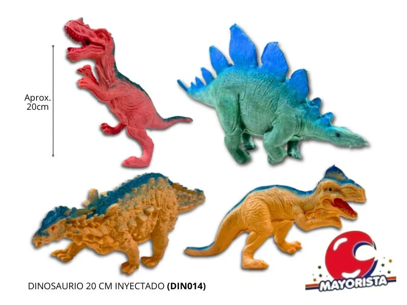DINOSAURIO 20 CM INYECTADO (DIN014) CABADIN