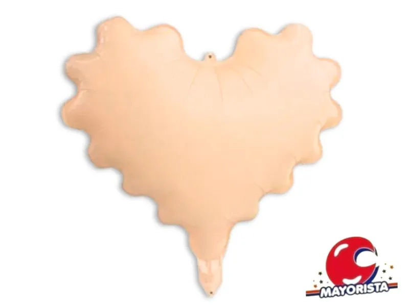 GLOBO MYLAR 18 CORAZON ONDULADO PASTEL ARENA (Y1385-1265) CHG
