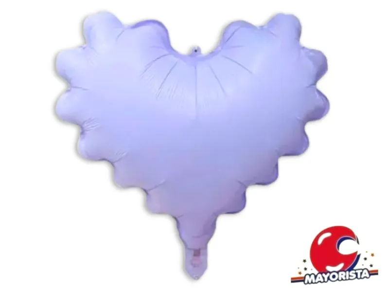 GLOBO MYLAR 18 CORAZON ONDULADO PASTEL LILA (Y1385-1265) CHG