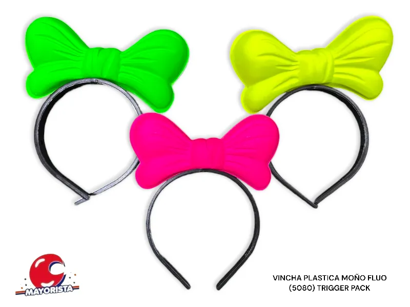 VINCHA PLASTICA MONO FLUO (5080) TRIGGER PACK