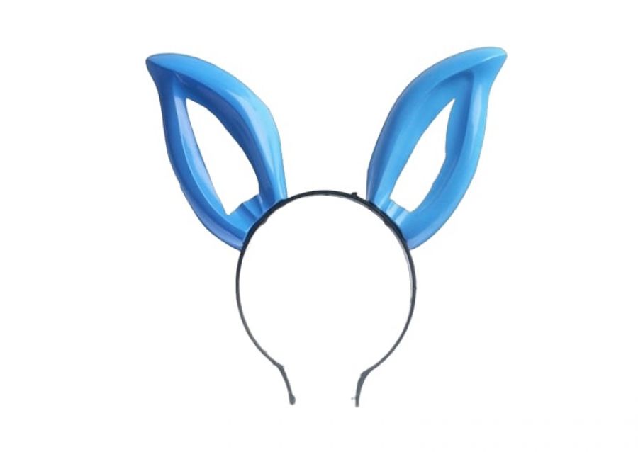 VINCHA PLASTICA OREJAS CONEJO CELESTE (5010C) TRIGGER PACK