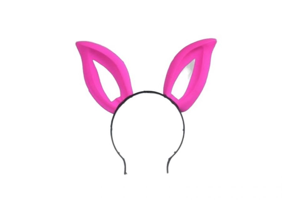 VINCHA PLASTICA OREJAS CONEJO ROSA (5010R) TRIGGER PACK