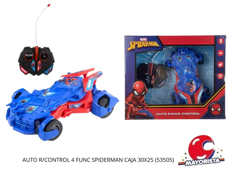 AUTO R/CONTROL 4 FUNC SPIDERMAN CAJA 30X25 (53505) KADA