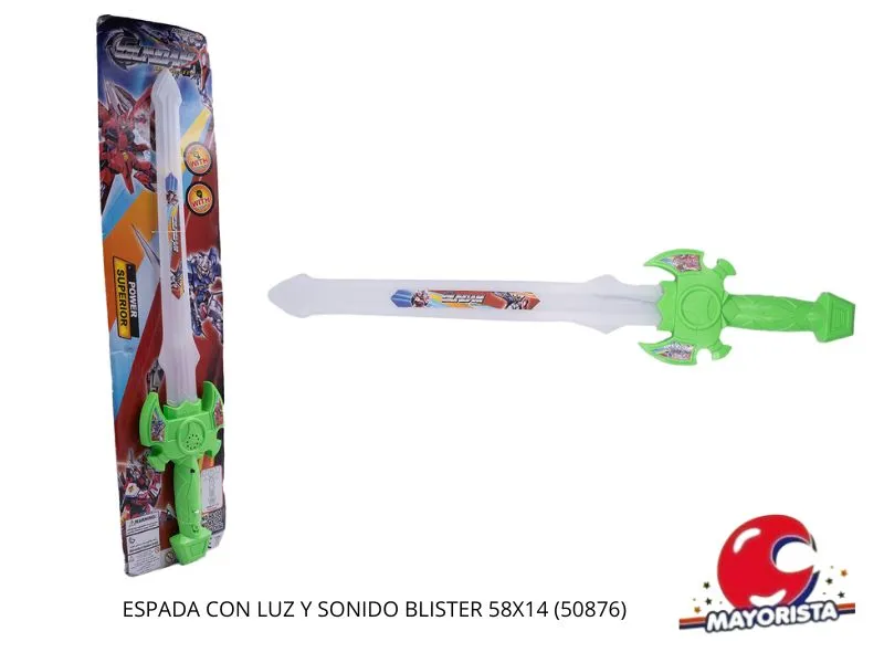 [7450077087306] ESPADA CON LUZ Y SONIDO BLISTER 58X14 (50876) KADA