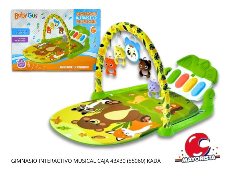 GIMNASIO INTERACTIVO MUSICAL C/PIANO BABYGUS CAJA 74X56 (55060) KADA