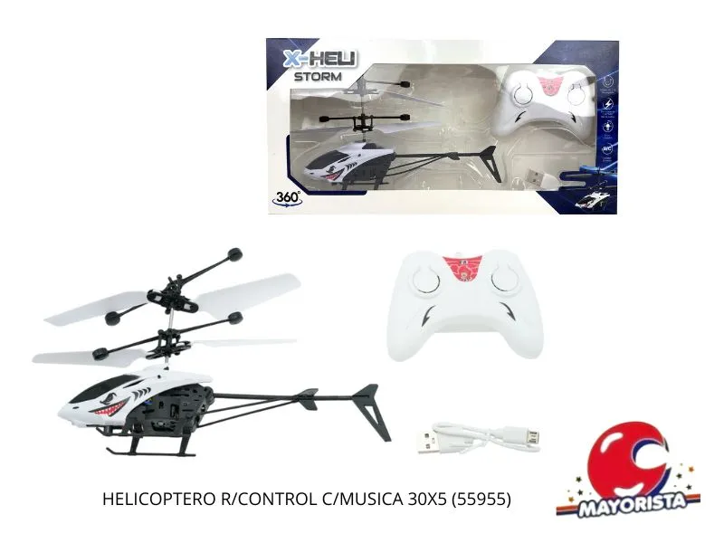 HELICOPTERO R/CONTROL C/MUSICA 30X5 (55955) KADA