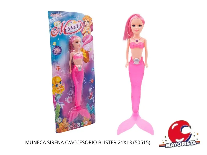 MUNECA SIRENA C/ACCESORIO BLISTER 21X13 (50515) BECHAR