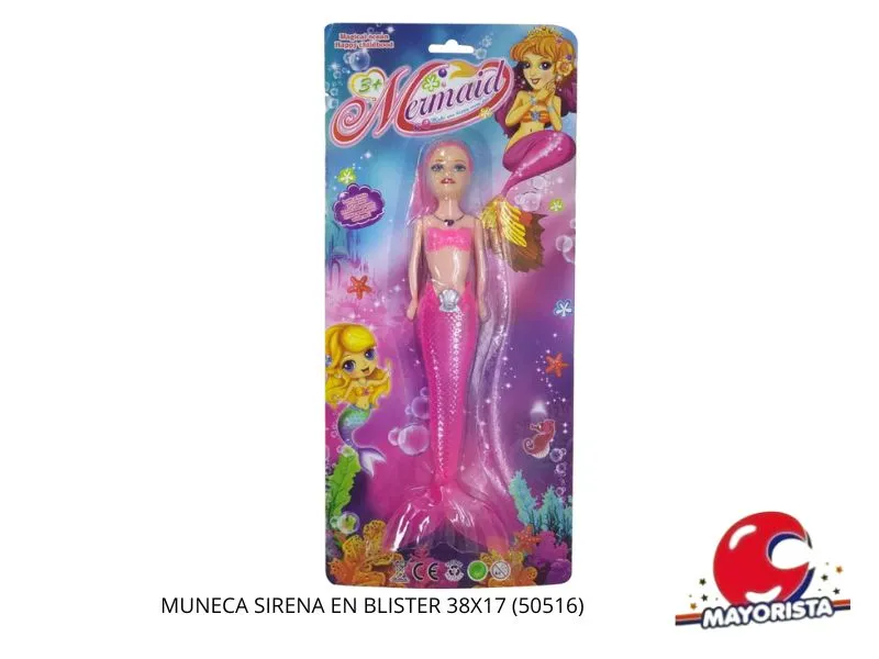 [7453077211481] MUNECA SIRENA EN BLISTER 38X17 (50516) KADA