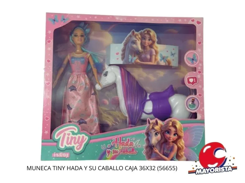 MUNECA TINY HADA Y SU CABALLO CAJA 36X32 (56655) KADA